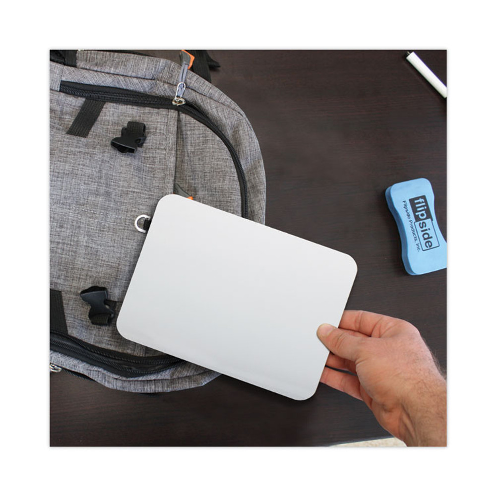 FLIPSIDE PRODUCTS 11454 Dry Erase Board, 9" x 6", White Surface, 24/Pack
