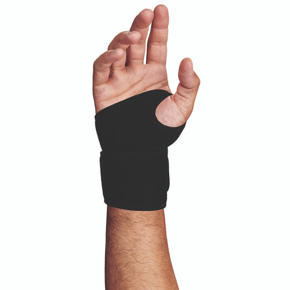 TENACIOUS HOLDINGS, INC. ergodyne® 72106 ProFlex 425 Neoprene Wrist Wrap Support with Thumb Loop, One Size Fits Most, Fits Left Hand/Right Hand, Black
