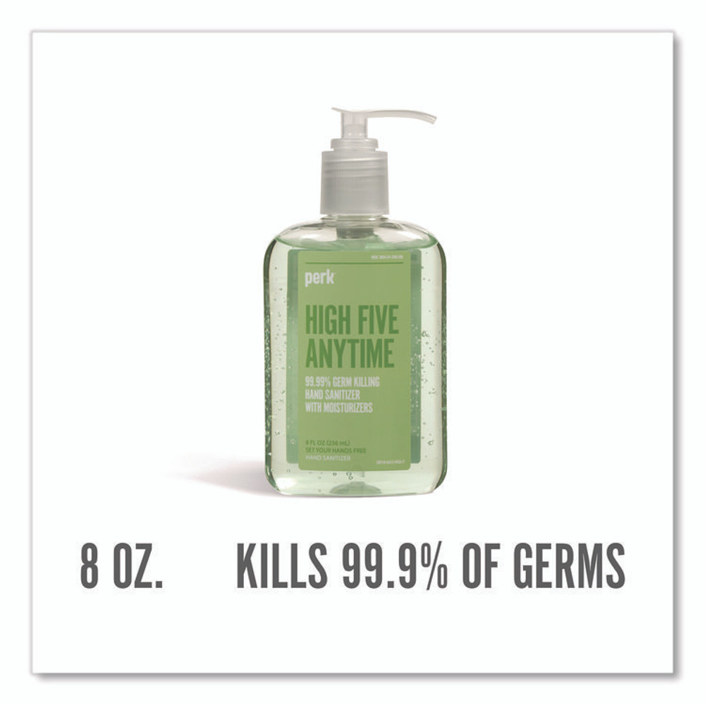 PERK 24388638 Instant Hand Sanitizer with Moisturizers, 8 oz Pump Bottle