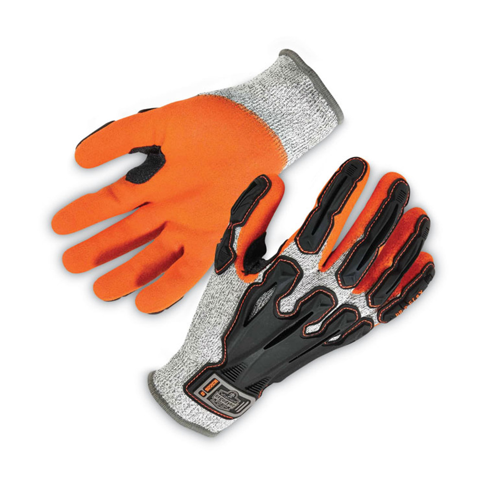 TENACIOUS HOLDINGS, INC. ergodyne® 17582 ProFlex 922CR Nitrile Coated Cut-Resistant Gloves, EN388: 4442CP, Small, Gray, 96 Pairs/Carton