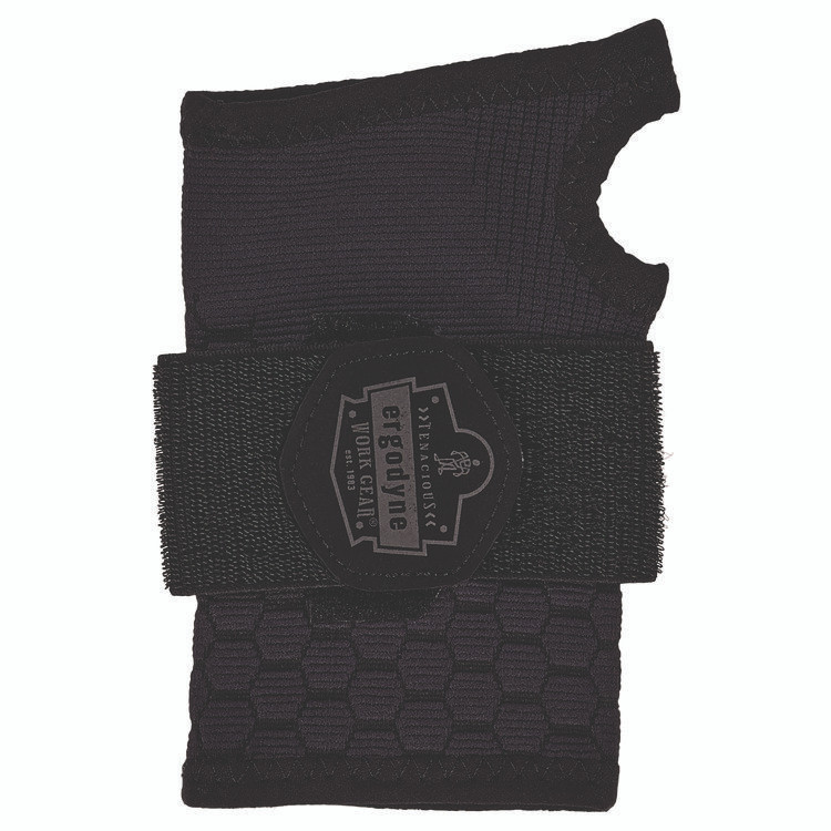 TENACIOUS HOLDINGS, INC. ergodyne® 16627 ProFlex 680 Wrist Support Sleeve with Single Strap, Medium, Fits Left Hand/Right Hand, Black