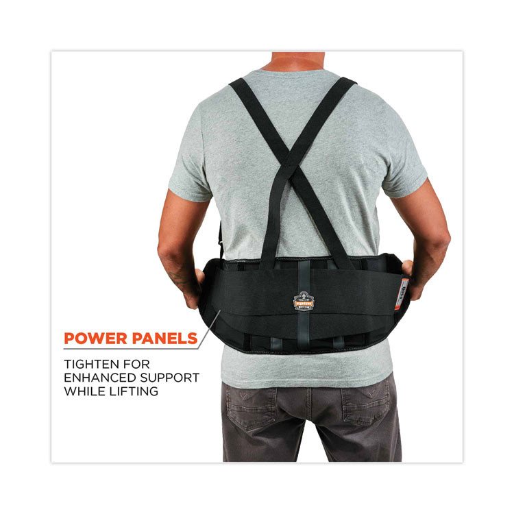 TENACIOUS HOLDINGS, INC. ergodyne® 11385 ProFlex 100 Economy Spandex Back Support Brace, X-Large, 38" to 42" Waist, Black