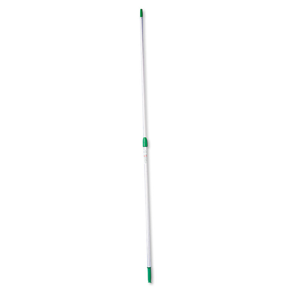 UNGER EZ250 Opti-Loc Extension Pole, 8 ft, Two Sections, Green/Silver