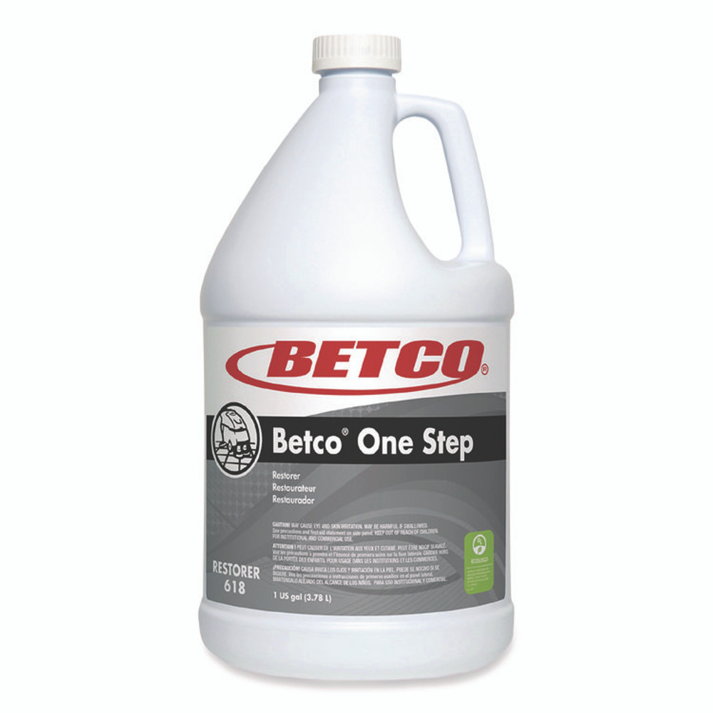BETCO CORPORATION 6180400 One Step Floor Restorer, Lemon Scent, 1 gal Bottle, 4/Carton