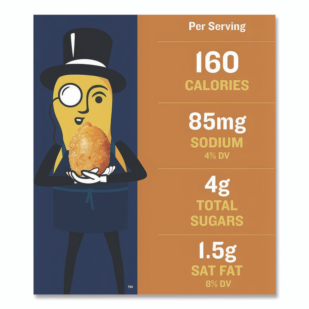 KRAFT FOODS, INC Planters® 01652 Honey Roasted Peanuts, 2.5 oz Tube, 15/Box