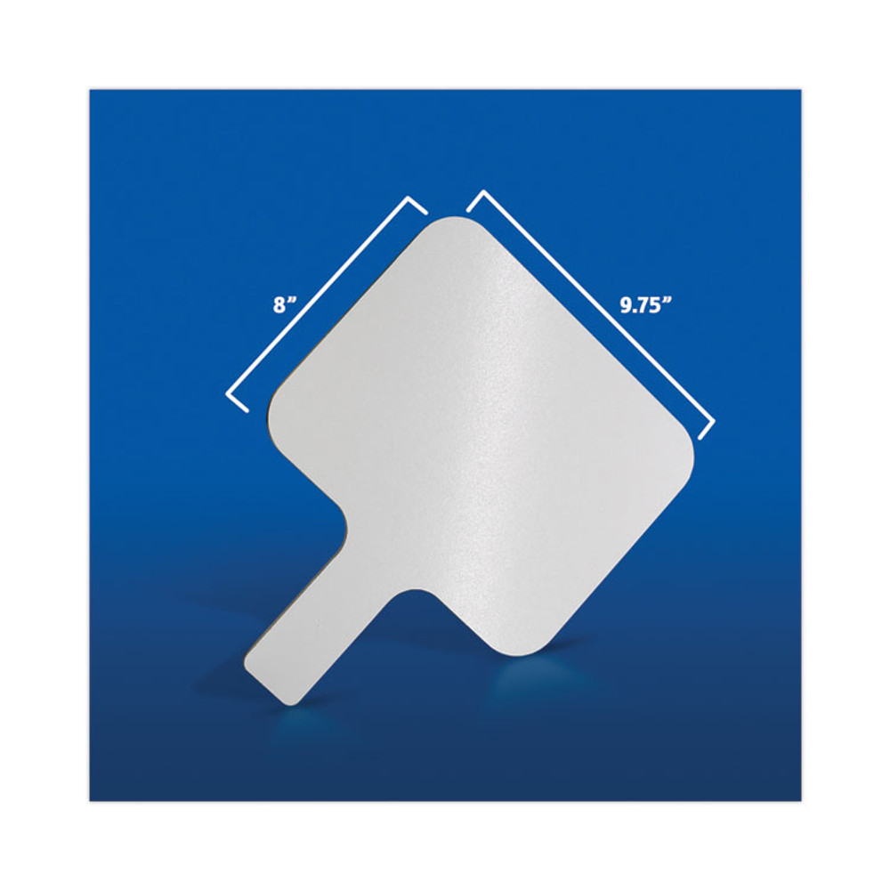 FLIPSIDE PRODUCTS 10039 Dry Erase Paddle, 9.75" x 8", White Surface, 12/Pack