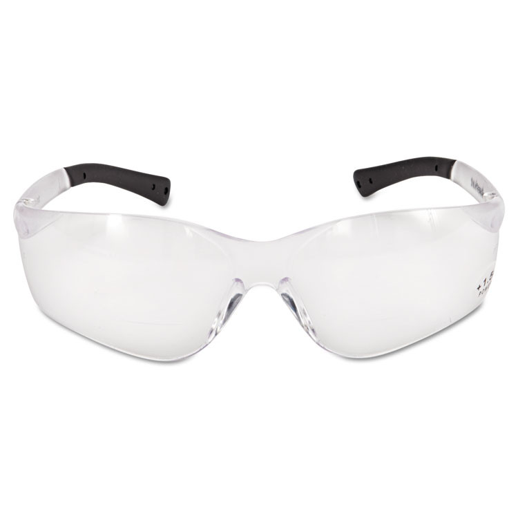 MCR SAFETY BKH15 BearKat Magnifier Safety Glasses, Clear Frame, Clear Lens