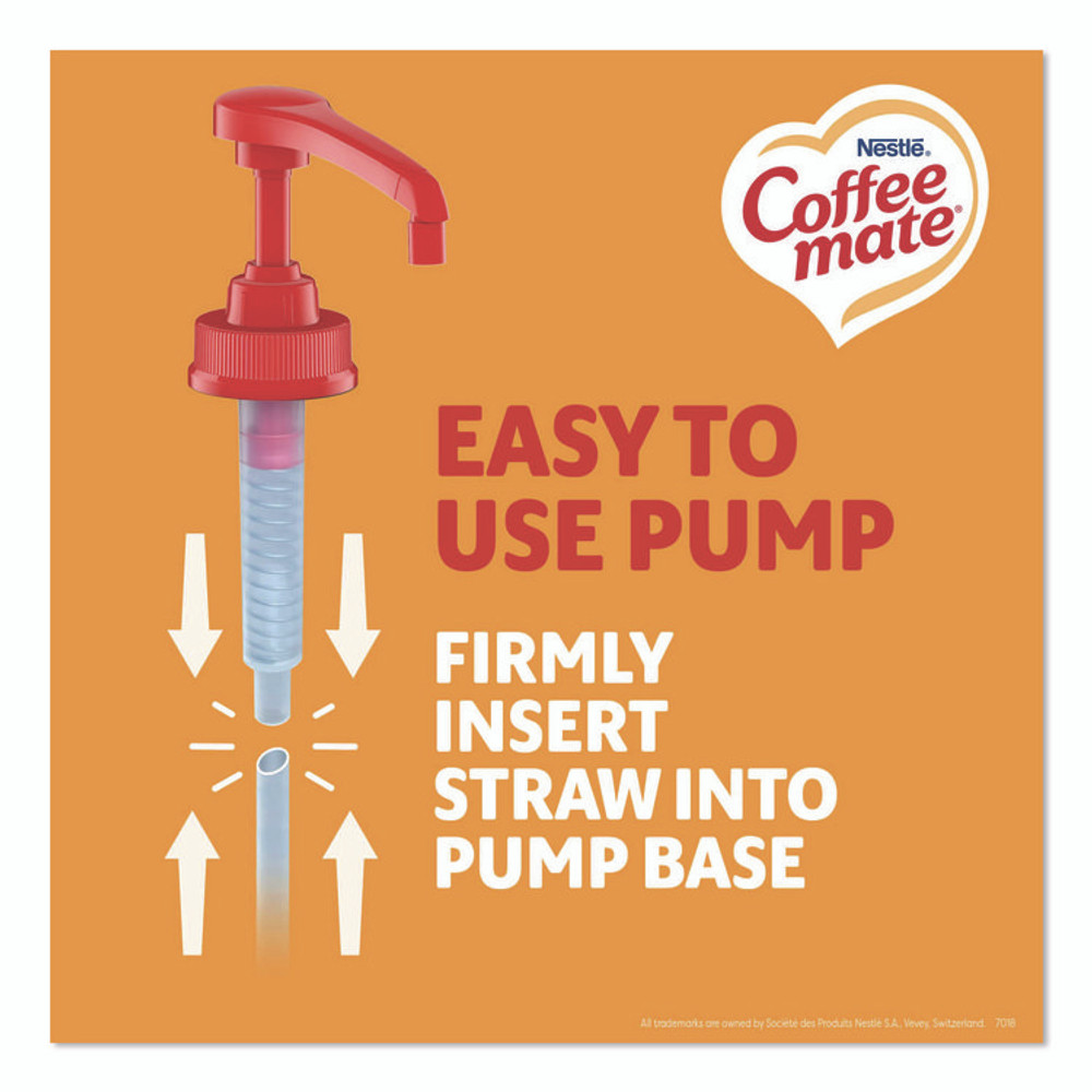 NESTLE Coffee mate® 73358CT Liquid Creamer Pump Bottle, Caramel, 50.7 oz Pump Bottle, 2/Carton