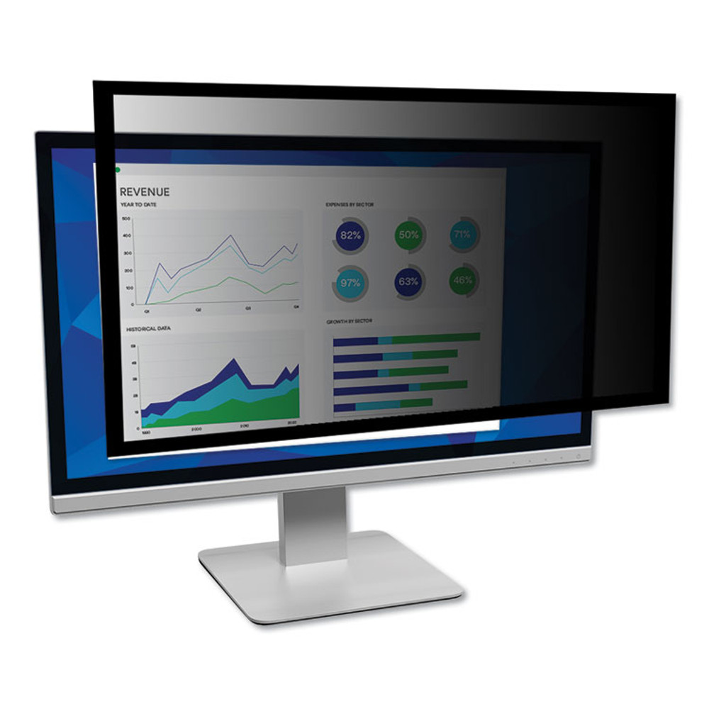 3M/COMMERCIAL TAPE DIV. PF185W9F Framed Desktop Monitor Privacy Filter for 18.5" Widescreen Flat Panel Monitor, 16:9 Aspect Ratio