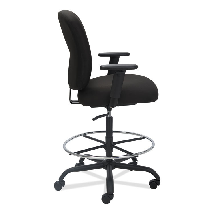 ALERA MT4610 Alera Mota Series Big and Tall Stool, Supports Up to 450 lb, 28.74" to 32.67" Seat Height, Black