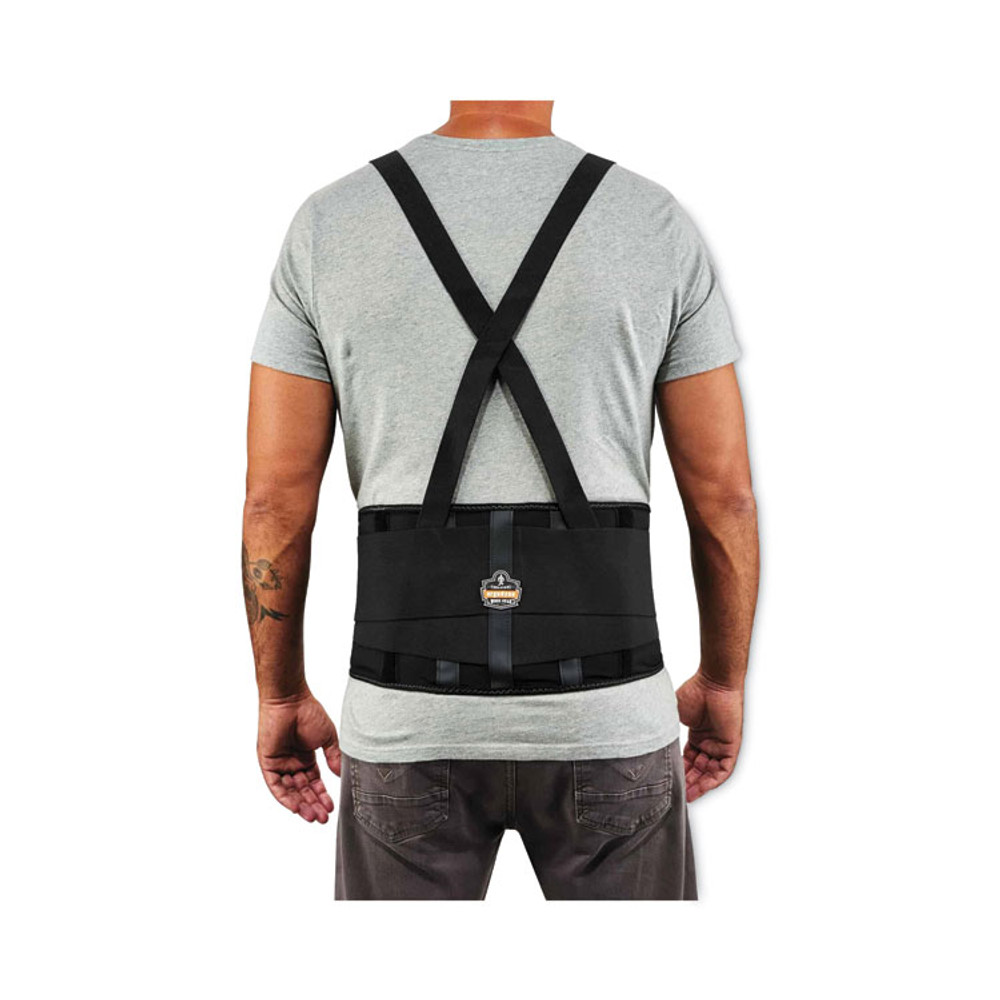 TENACIOUS HOLDINGS, INC. ergodyne® 11388 ProFlex 100 Economy Spandex Back Support Brace, 4X-Large, 52" to 58" Waist, Black