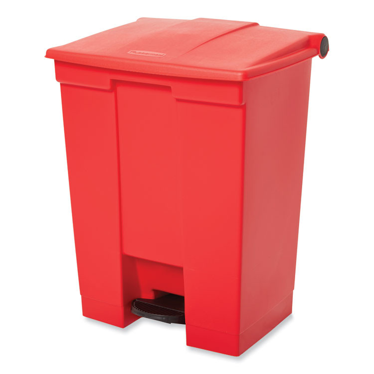 RUBBERMAID COMMERCIAL PROD. 614500RED Indoor Utility Step-On Waste Container, 18 gal, Plastic, Red