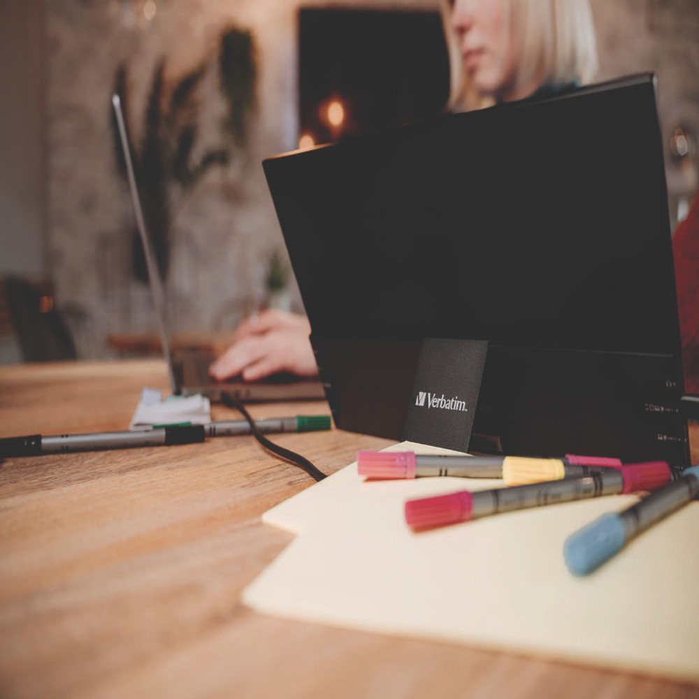 VERBATIM CORPORATION 49591 Monitors, 14" Widescreen, IPS Panel, 1920 Pixels x 1080 Pixels, Aluminum