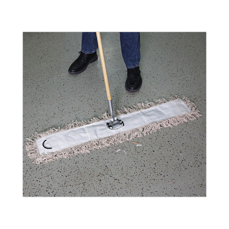 BOARDWALK 1036 Industrial Dust Mop Head, Cotton, 36 x 3, White
