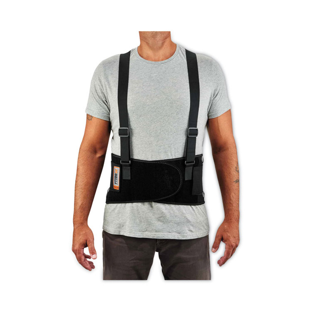 TENACIOUS HOLDINGS, INC. ergodyne® 11607 ProFlex 1100SF Standard Spandex Back Support Brace, 3X-Large, 46" to 52" Waist, Black