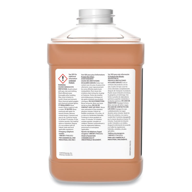 DIVERSEY 101109756 Stride Neutral Cleaner, Liquid, 84.5 oz, 2/Carton