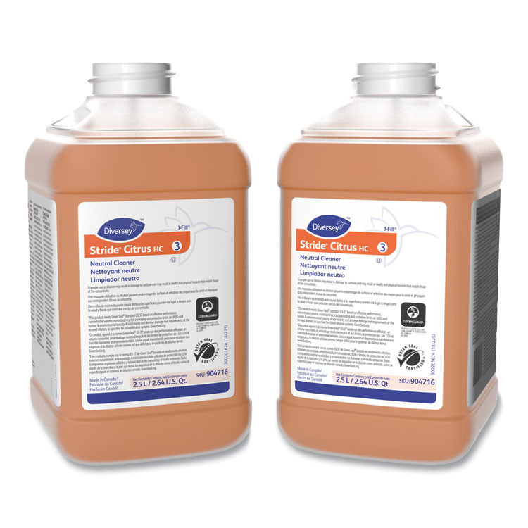 DIVERSEY 101109756 Stride Neutral Cleaner, Liquid, 84.5 oz, 2/Carton