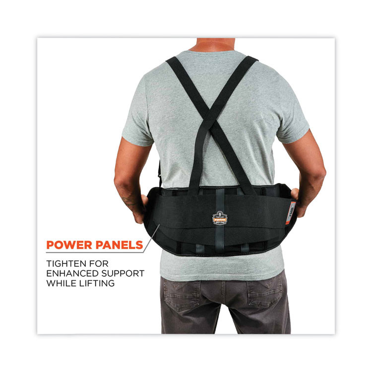 TENACIOUS HOLDINGS, INC. ergodyne® 11386 ProFlex 100 Economy Spandex Back Support Brace, 2X-Large, 42" to 46" Waist, Black