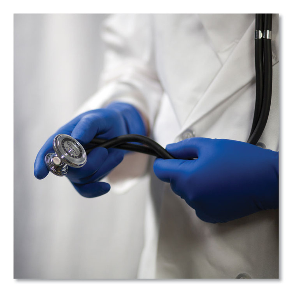 AMMEX CORPORATION GloveWorks® by GPLHD88100 Latex Exam Gloves, Powder-Free, X-Large, 13 mil Thick, 11.6" Long, Blue, 50/Box, 10 Boxes/Carton