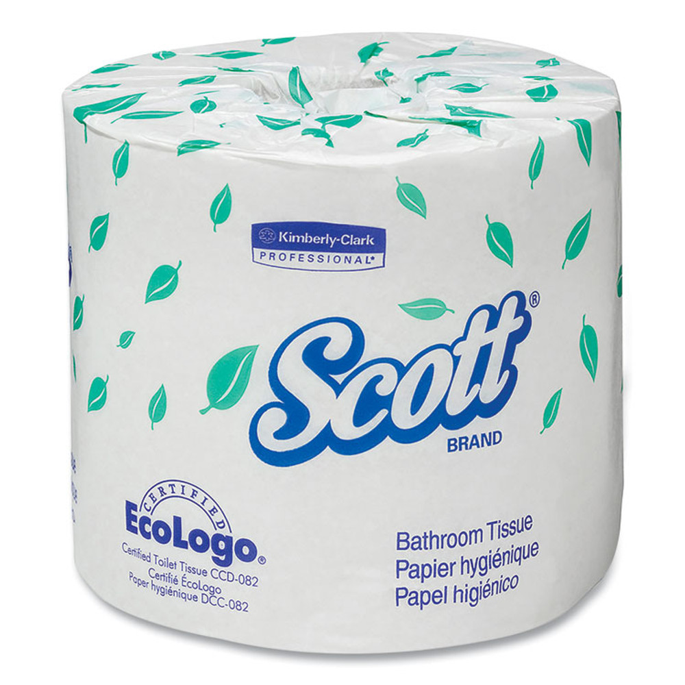 KIMBERLY CLARK Scott® 48040 Essential Standard Roll Bathroom Tissue, Septic Safe, 2-Ply, White, 550 Sheets/Roll, 40 Rolls/Carton