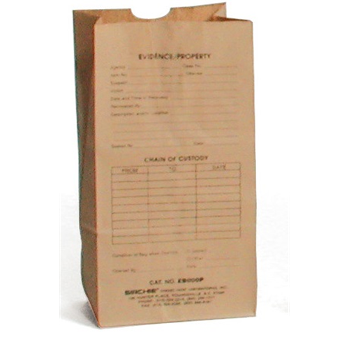 Sirchie EB000P Preprinted Kraft Evidence Bags (Set of 100)