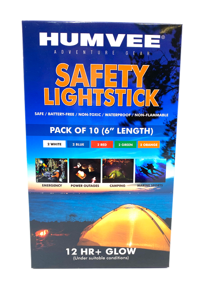 Humvee HMV-LS-6-FP10 Humvee 6 Safety Glow Sticks, 10 pack