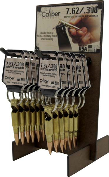 Caliber Gourmet CBG-1017 308 Bottle Opener Keychain Display of 12