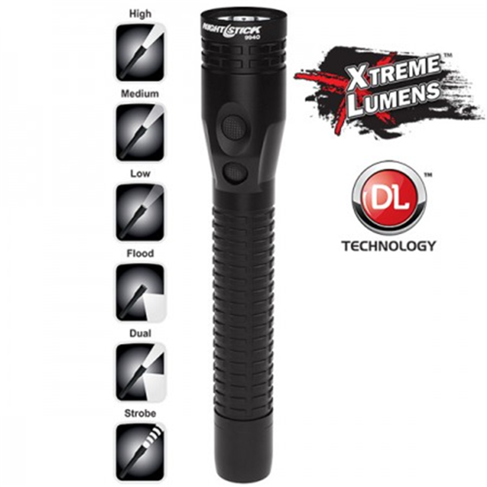 Nightstick NSR-9940XL Metal Duty/Personal-Size Dual-Light Flashlight w/Magnet - Rechargeable