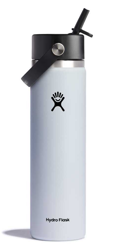 Hydro Flask W24BFS110 Wide Mouth Insulated Water Bottle w/ Flex Straw Cap