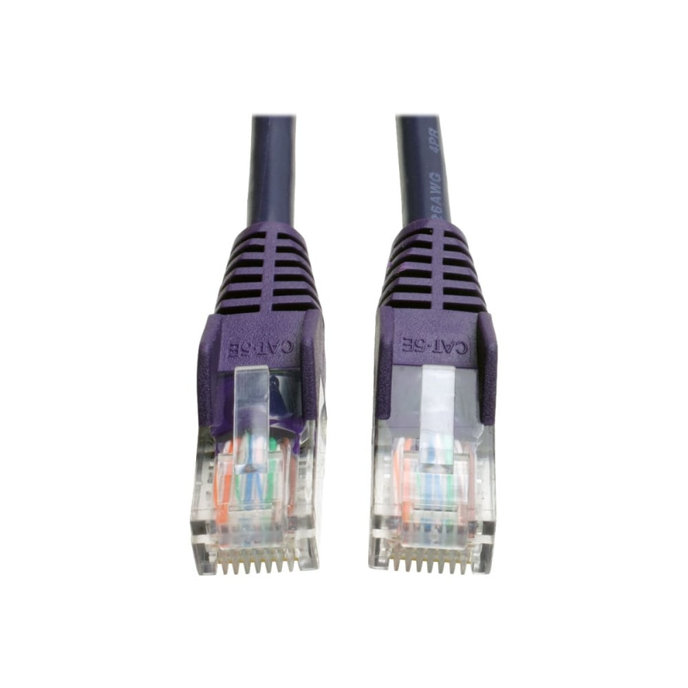 TRIPP LITE N001-005-PU  Cat5e 350 MHz Snagless Molded (UTP) Ethernet Cable (RJ45 M/M) PoE Purple 5 ft. (1.52 m)