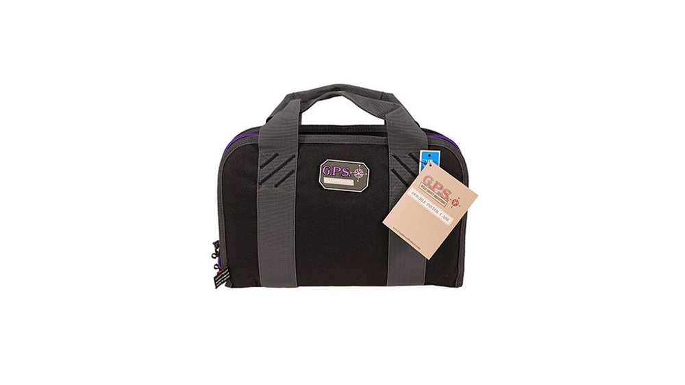 GPS GPS-1308PCPU Double Pistol Case w/ Mag Storage & Dump Cup