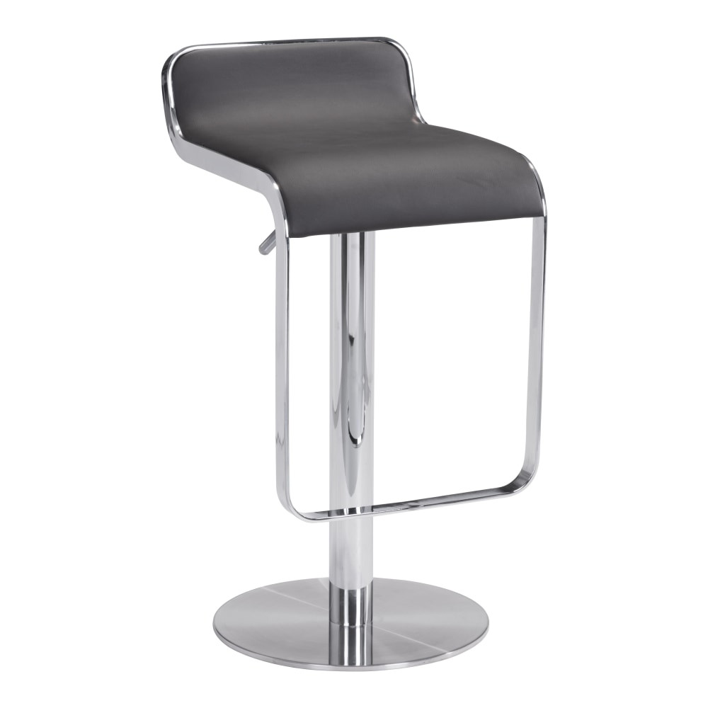 BYFORD 301114 Zuo Equino Bonded Faux Leather Barstool, Espresso/Chrome