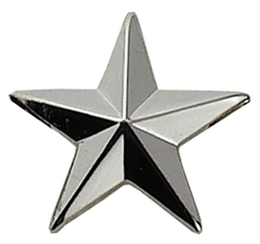 Hero's Pride 4485N 1 Star Pin 1/2'' High - Pair