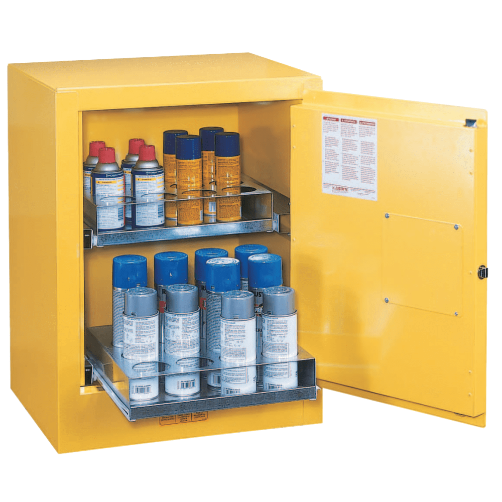 JUSTRITE MANUFACTURING COMPANY, LLC 400-890500 Sure-Grip EX Aerosol Can Safety Cabinets, Manual-Closing, 24 Aerosol Cans