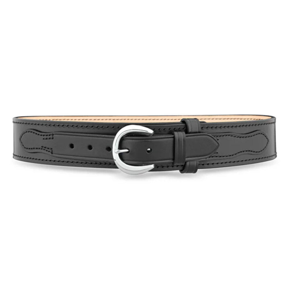 Dutyman 1111-56-9041 2-1/4"" Plain Leather River Belt with Nickel Buckle