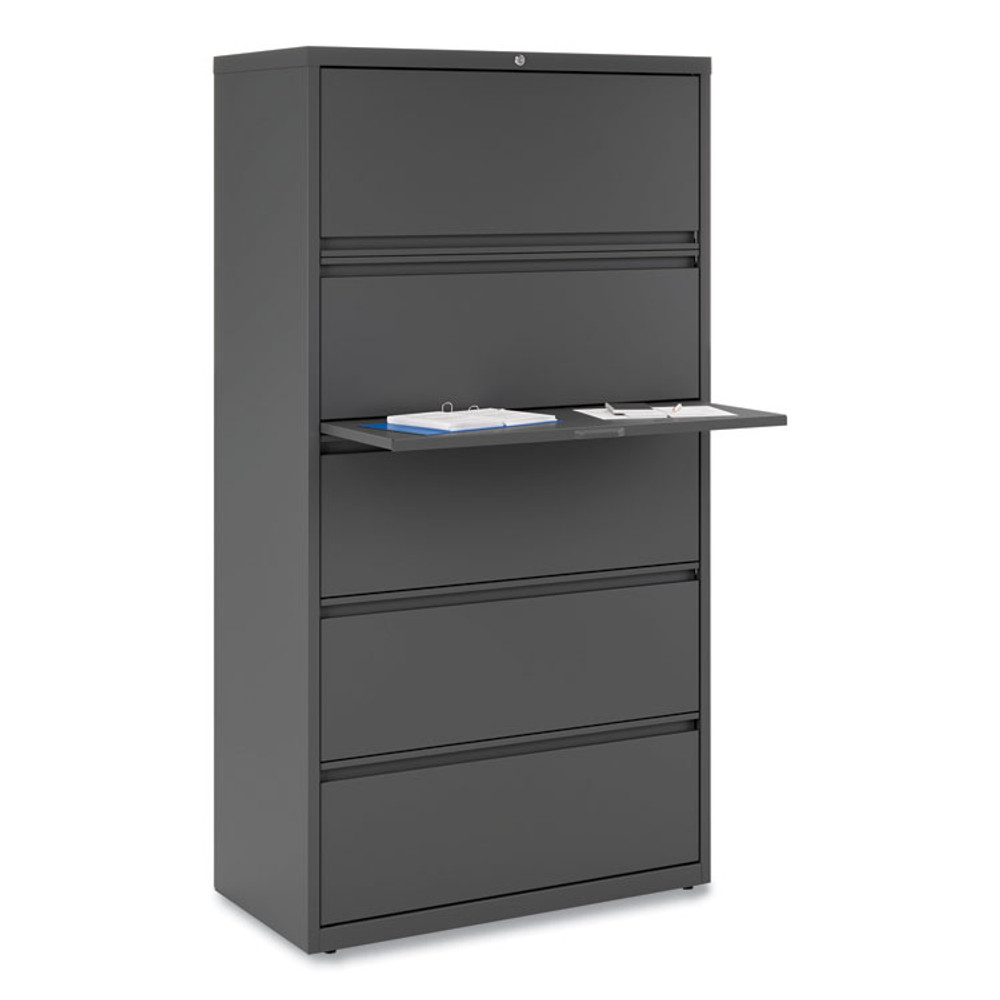 ALERA HLF3667CC Lateral File, 5 Legal/Letter/A4/A5-Size File Drawers, Charcoal, 36" x 18.63" x 67.63"