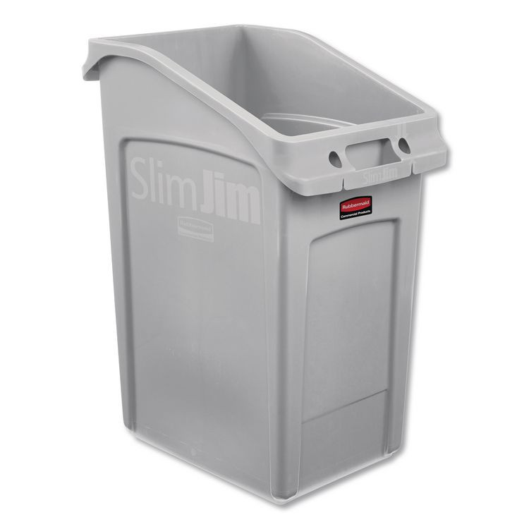 RUBBERMAID COMMERCIAL PROD. 2026721 Slim Jim Under-Counter Container, 23 gal, Polyethylene, Gray