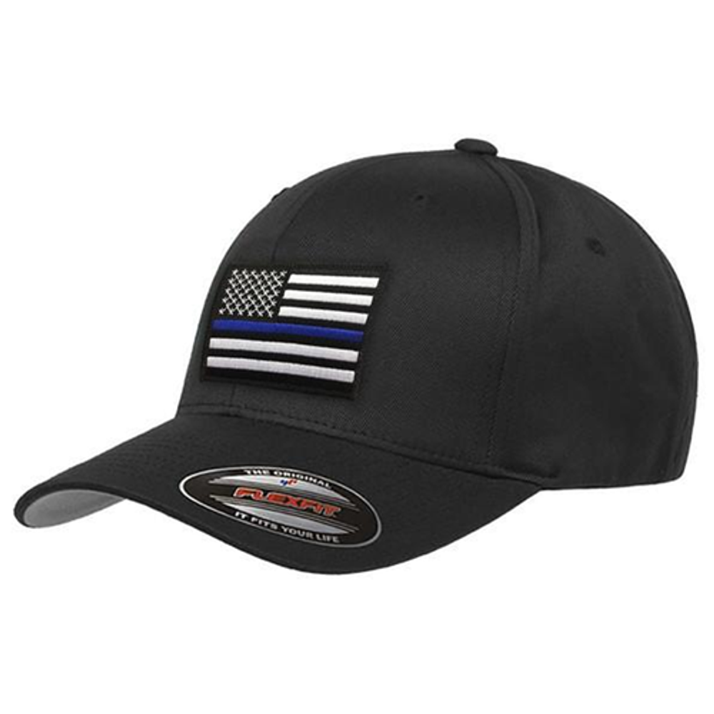 Thin Blue Line FLEXFIT-TBL-BLACK-M FlexFit Thin Blue Line Hat