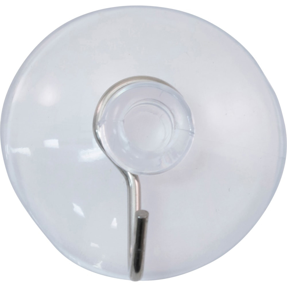 ADVANTUS CORP. 91031 Advantus Metal Hook Suction Cup - for Glass, Tile, Metal, Kitchen, Classroom, Office - Metal - Clear - 25 / Box