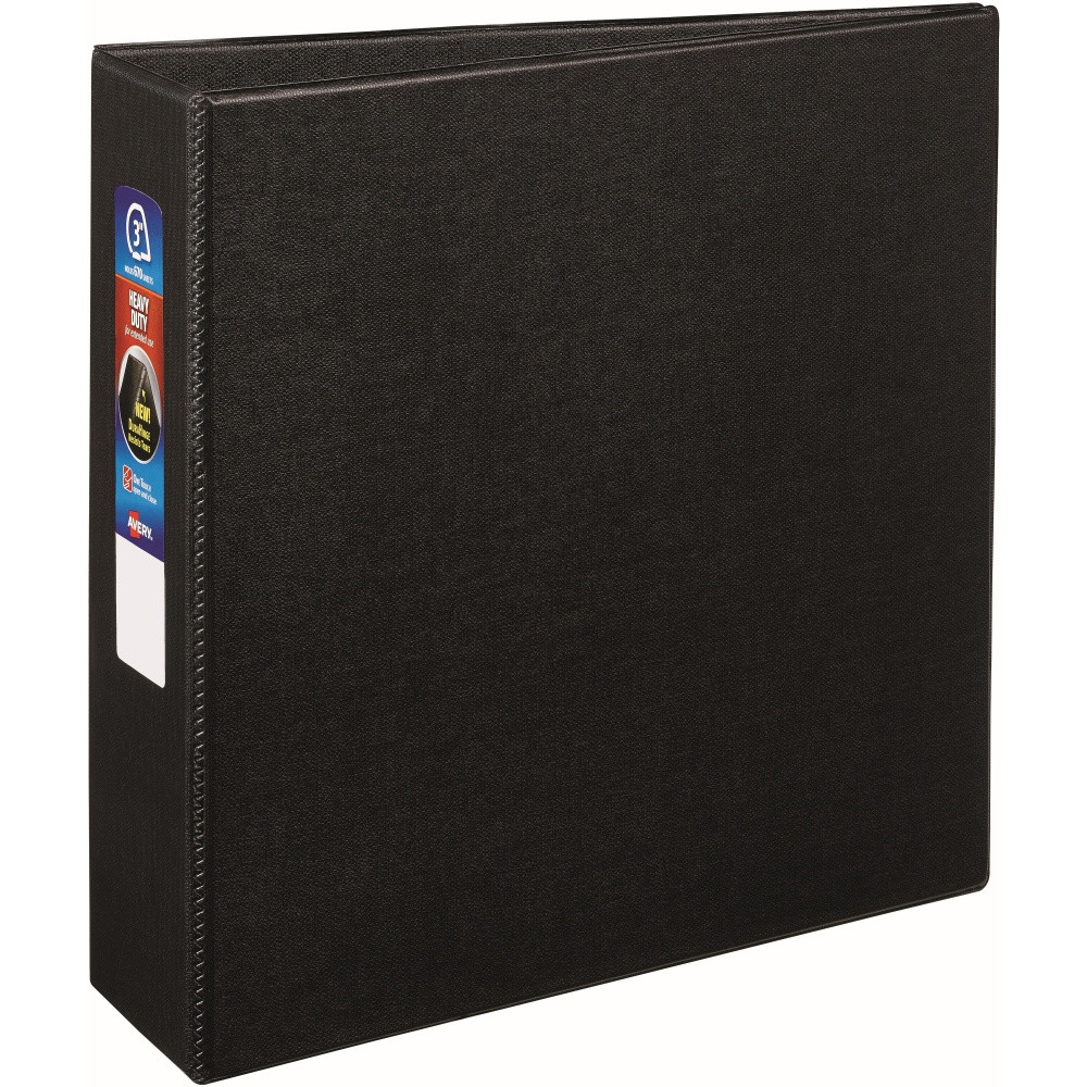 AVERY PRODUCTS CORPORATION Avery 79983  Heavy-Duty 3-Ring Binder With Locking One-Touch EZD Rings, 3in D-Rings, Black