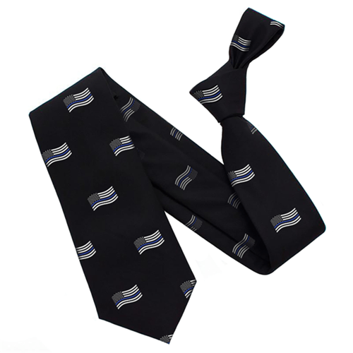 Thin Blue Line TBL-AM-WV-STANDARD Thin Blue Line Waving Flag Tie