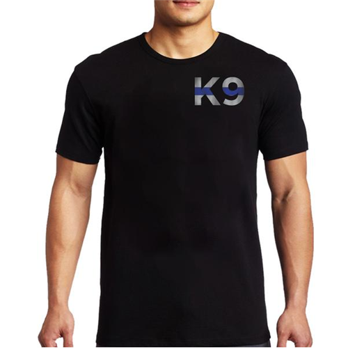 Thin Blue Line MEN-K9-BLACK-MEDIUM Men's T-Shirt - K9 Thin Blue Line