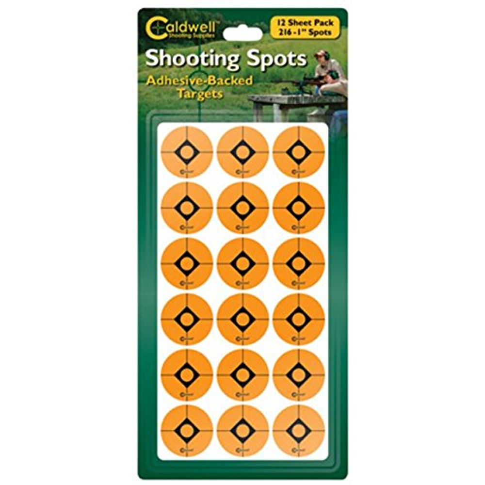 Caldwell 754883 1 in Orange Shooting Spots, 12 sheets (216 ct)