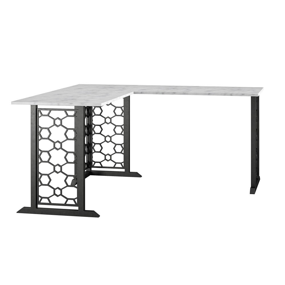 AMERIWOOD INDUSTRIES, INC. Ameriwood Home 4396891COM  Ella 60inW L-Shaped Computer Desk, White