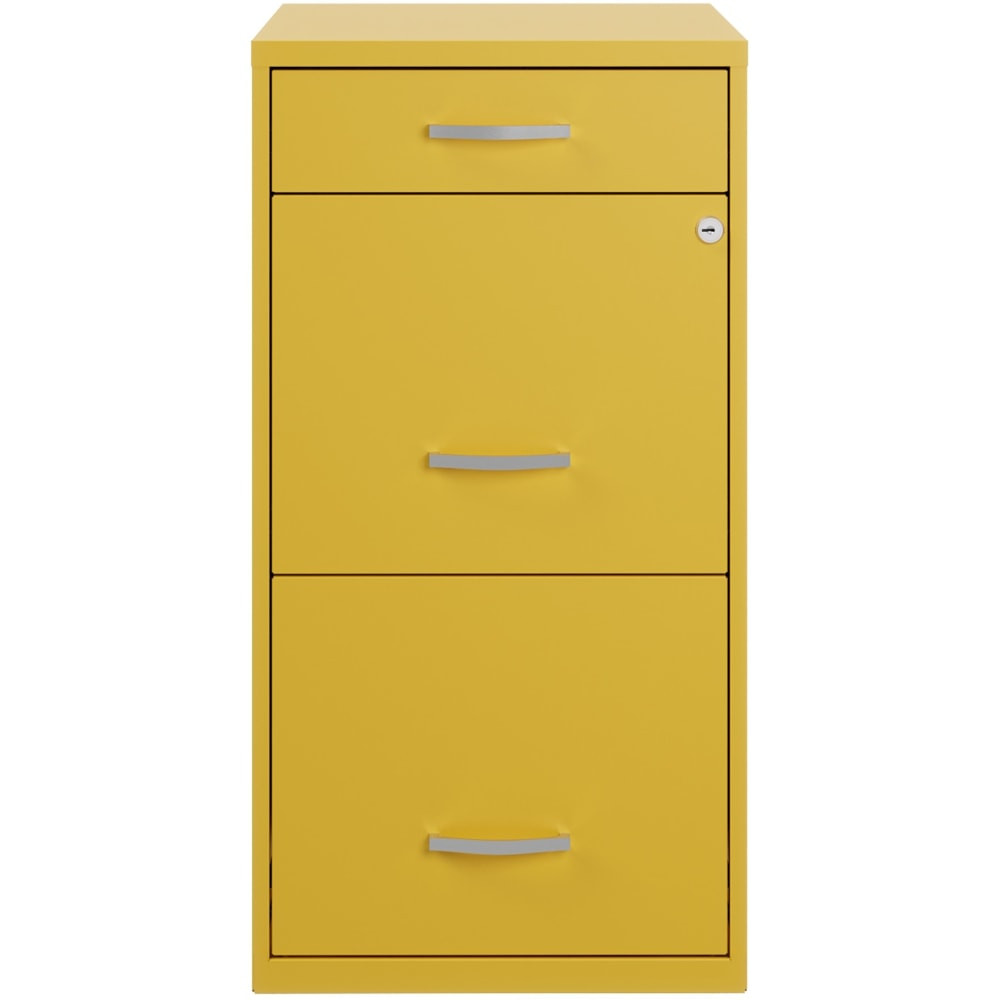OFFICE DEPOT 25597 Realspace SOHO Organizer 18inD Vertical 3-Drawer File Cabinet, Gold