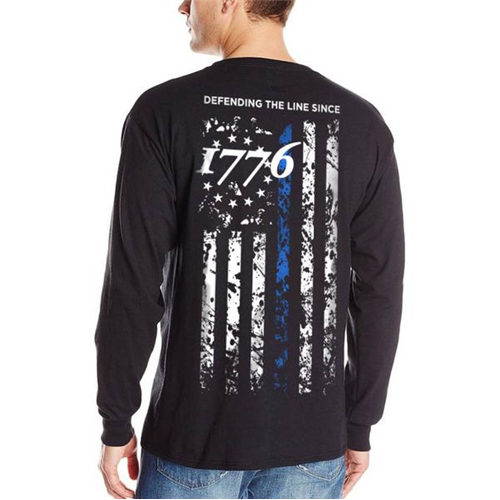 Thin Blue Line 1776-TBL-LS-LARGE Men's Longsleeve T-Shirt -1776