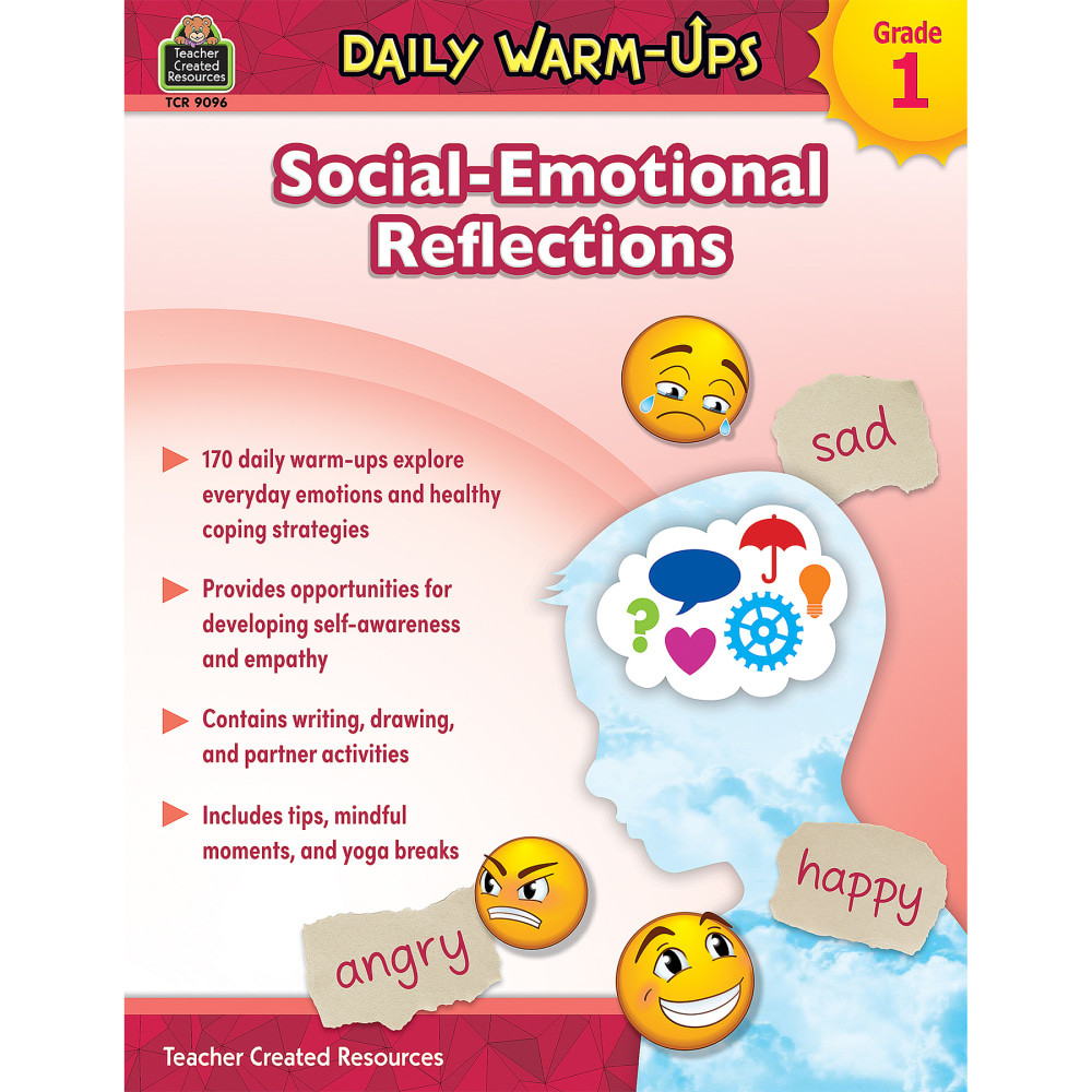 TEACHER CREATED RESOURCES INC. Teacher Created Resources TCR9096  Daily Warm-Ups: Social-Emotional Reflections, 1st Grade