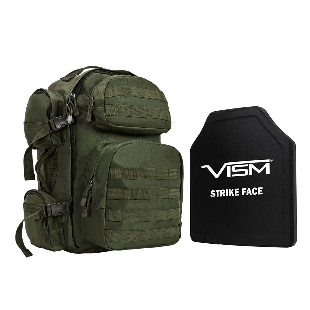 NcSTAR BPCBG2911-A Tactical Backpack w/10''x12'' Level III+ STR's Cut PE Hard Ballistic Plate