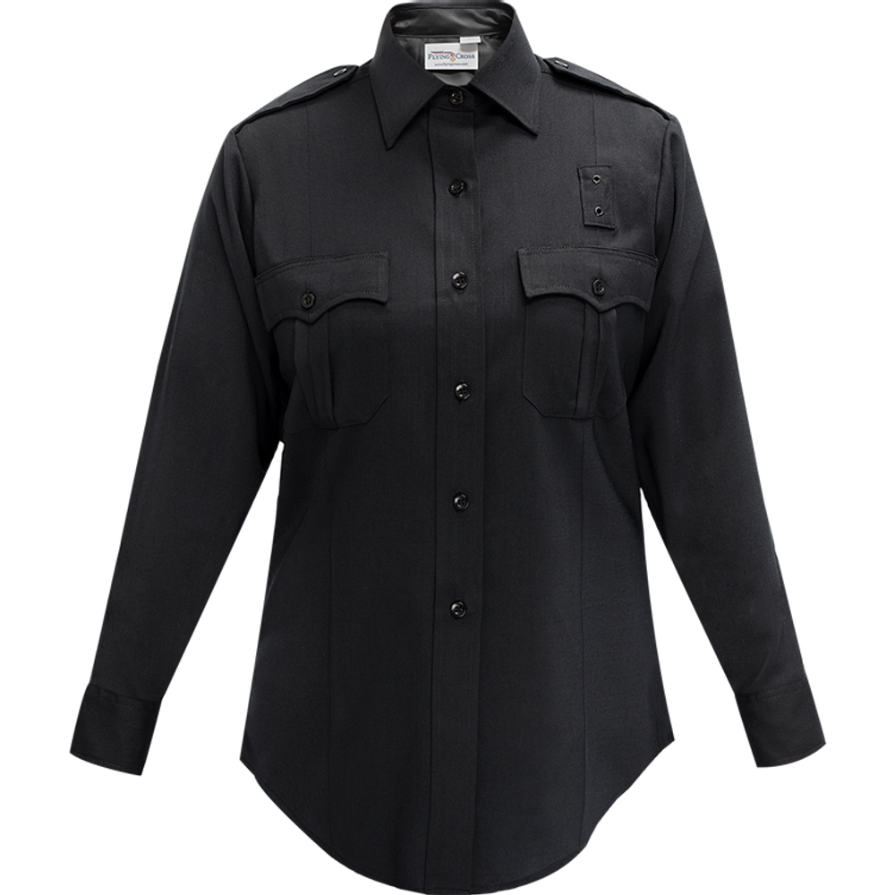 Flying Cross 107W84 86 32 REG Justice Women's Long Sleeve Shirt - LAPD Navy
