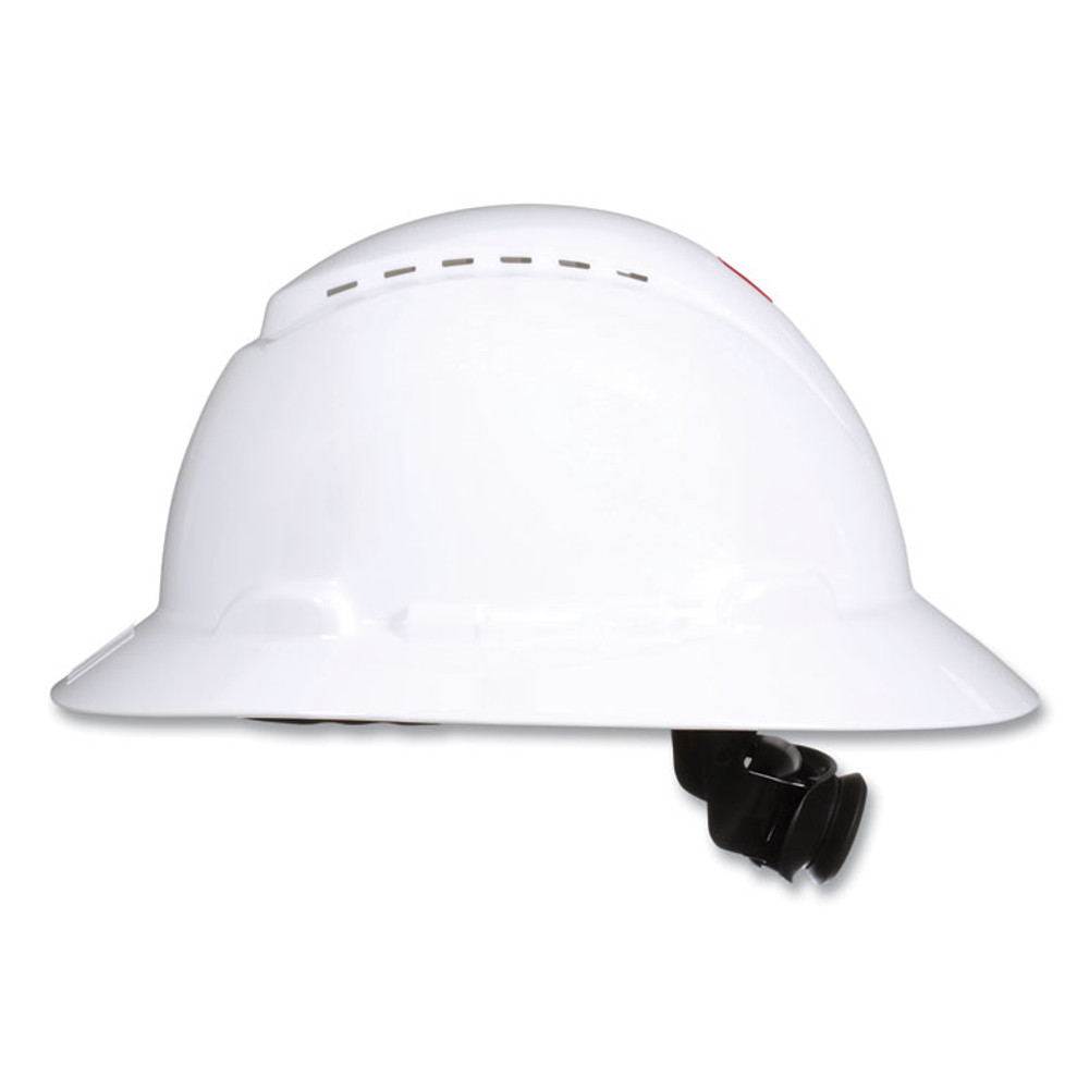 3M/COMMERCIAL TAPE DIV. H801SFVUV SecureFit H-Series Hard Hats, H-800 Vented Hat with UV Indicator, 4-Point Pressure Diffusion Ratchet Suspension, White